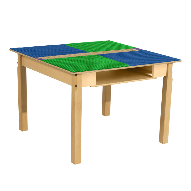 Table de jeu Time-2-Play, Bleu et vert, H 20,5 po x L 35 po x l 31 po