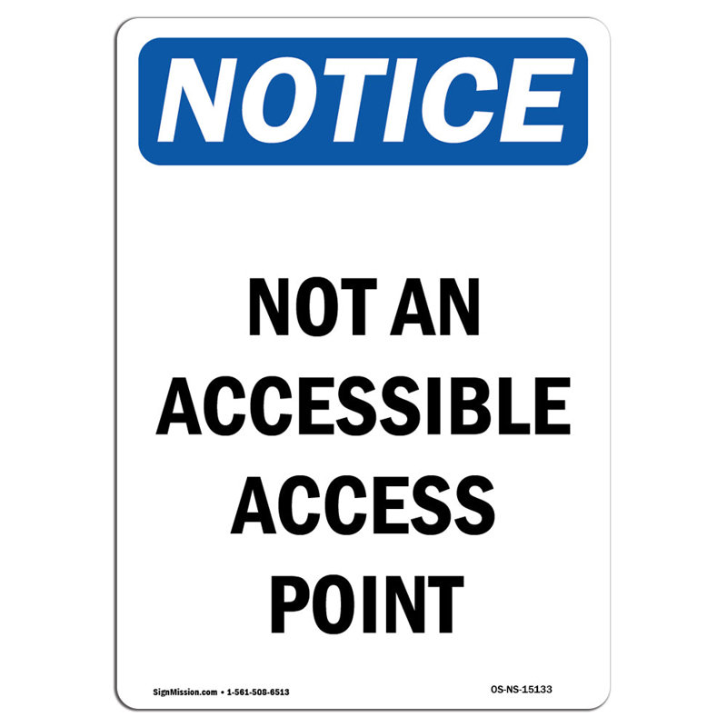 Panneau d'affichage non accessible