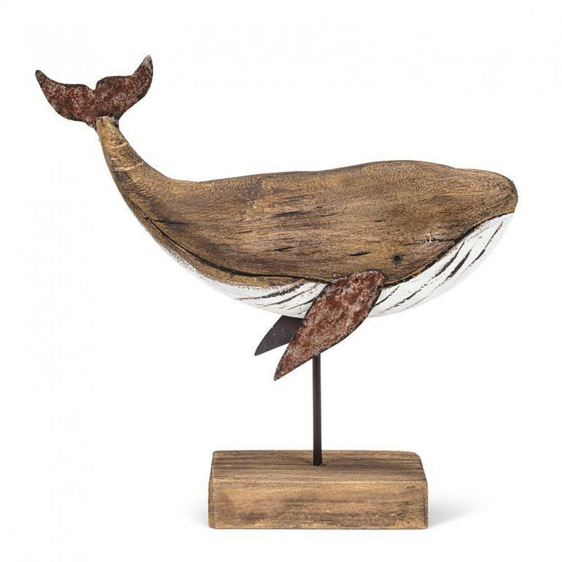 Medium Whale On Stand Figurine