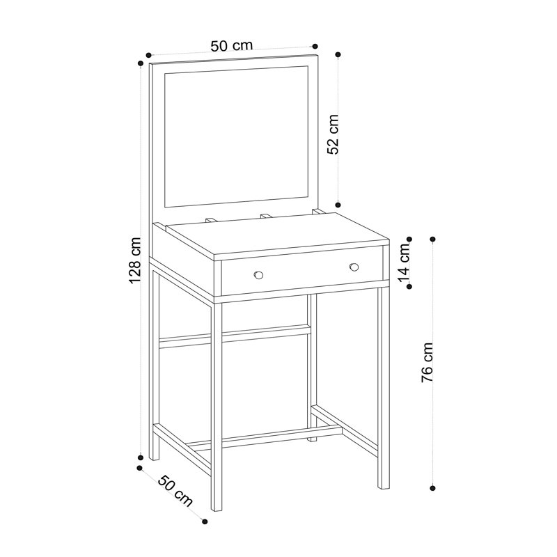 San Rafael Dressing Table with Mirror