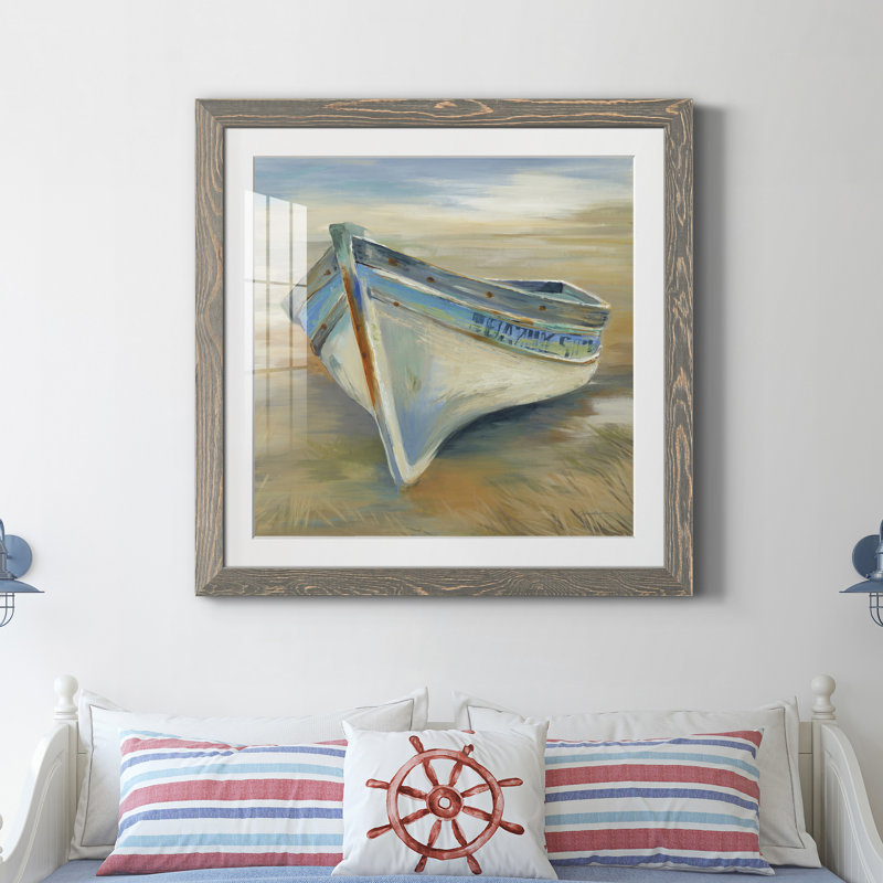 Marée basse - Cadre photo, reproduction d'art sur papier, H 27,5 po x l 27,5 po x P 1,5 po, Encadré gris