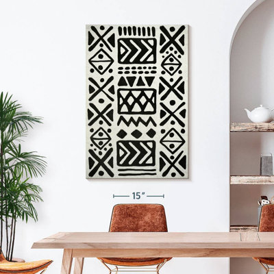 Abstrait géométrique africain sur toile