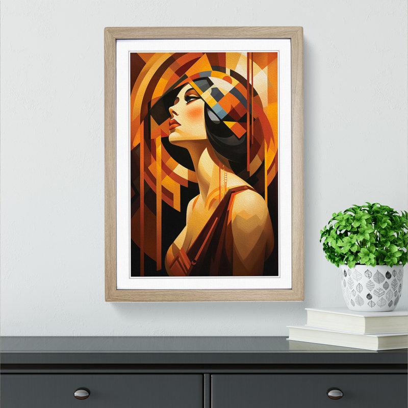 Single Picture Frame Print on Wood, 64cm H x 46cm W, Oak Framed