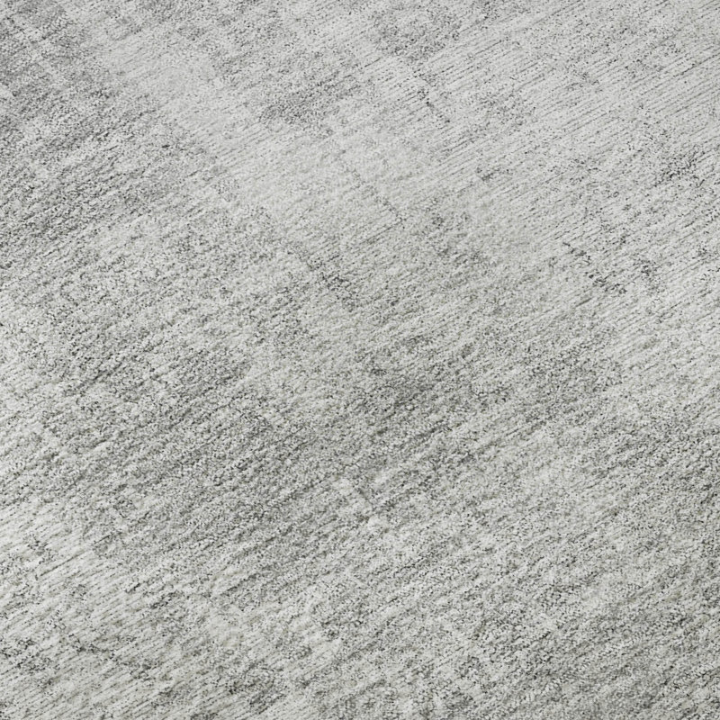 Premium Machine Washable Prisco Silver Rug, Rectangle 1'8" x 2'6"