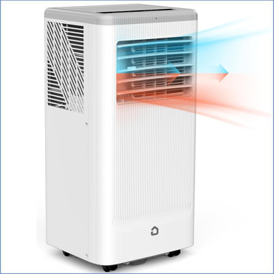10,000 BTU Portable Air Conditioners,3-In-1 Free Standing Cooling AC,Evaporative Air Cooler,3 IN 1 Portable AC Unit with Remote Control/LED Display/24Hrs Timer/Window Installation Kit,White