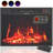 Akebia 24" W Stainless Steel Electric Fireplace Insert with Remote Control