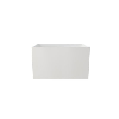 43" Acrylic Free Standing Bath Tubs Modern White Soaker Tub