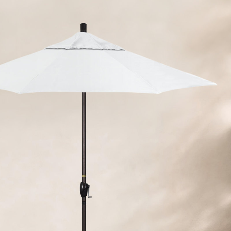 Parasol de marché 7,5', Sunbrella®, Noir, Toile granit Sunbrella®
