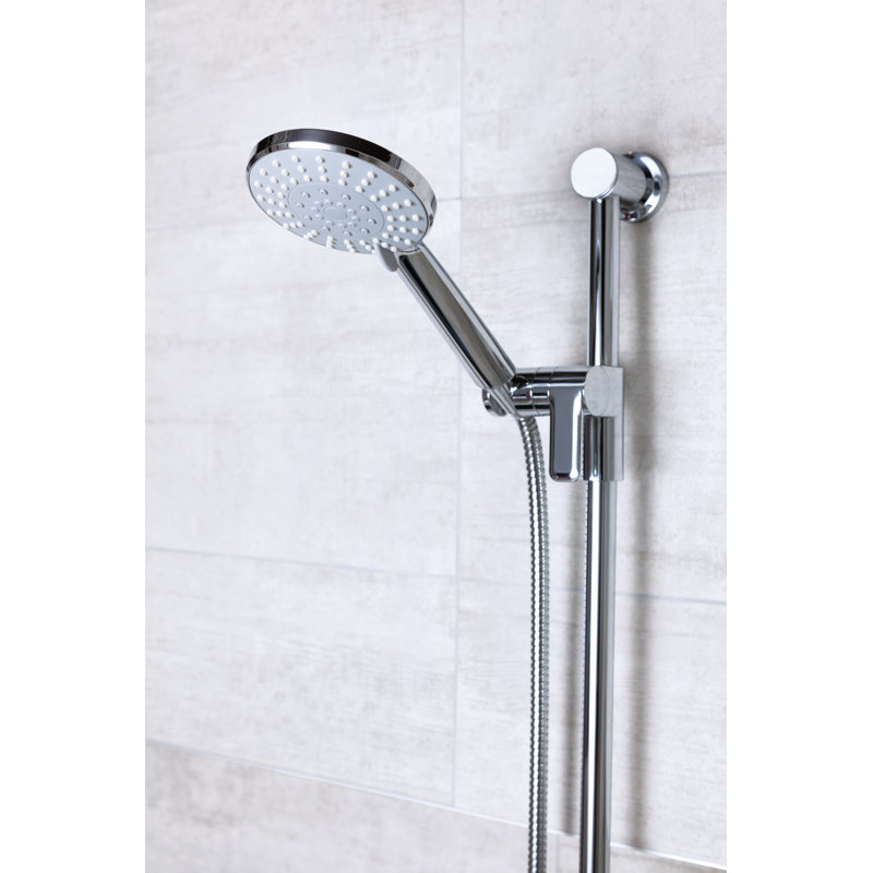 Ensemble de douchette à main Riobel avec barre coulissante 31 po et douchette à 4 fonctions, Chrome