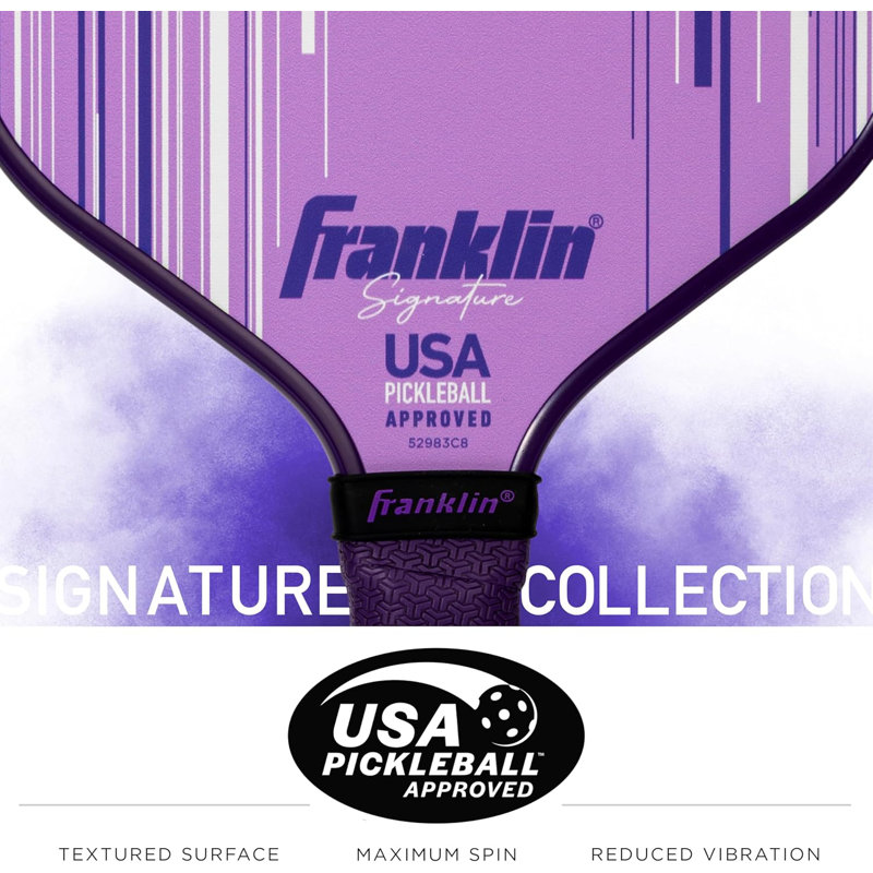 Palette de pickleball de 13 mm avec MaxGrit et lilas Franklin Sports Signature Series Pro