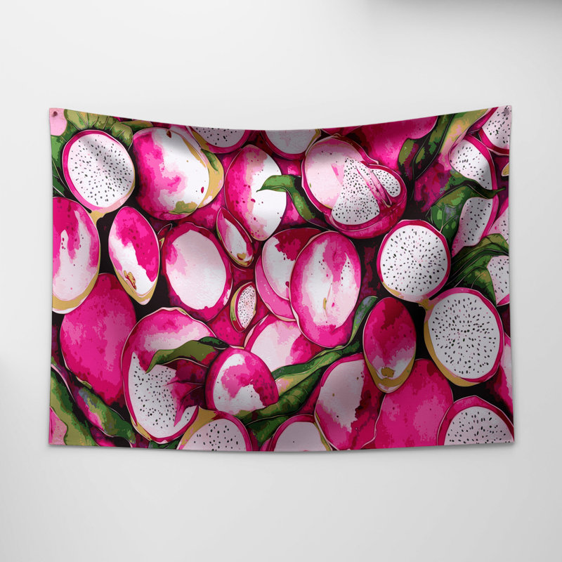 Tapisserie murale «Fruit Dragon Fruit Pitaya», 88 po x 104 po