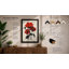Red Roses In Black Botanical - Print-1831079895-1831079893