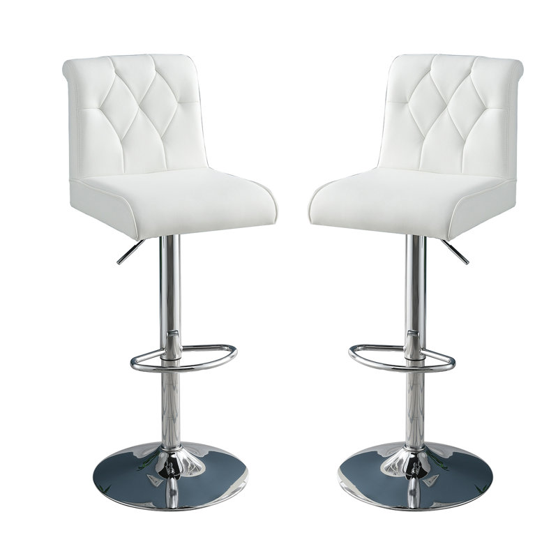 Tabourets de bar, Blanc / Blanc