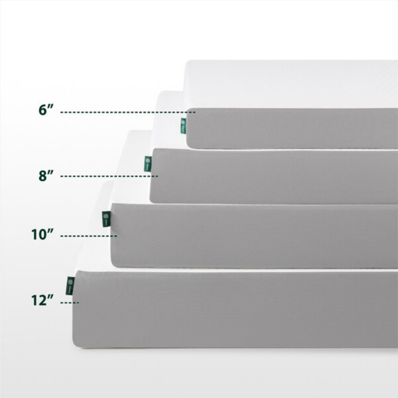 Matelas en mousse à mémoire de forme moyenne très grand 12 po Alwyn Home Schellsburg