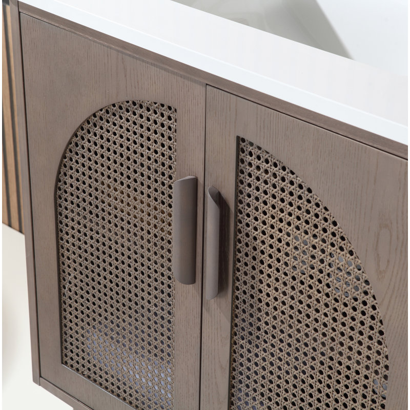 Nara 60" W Double Vanity, Brown