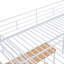Lit mezzanine double en métal avec bureau et échelle de rangement latérale-829429329