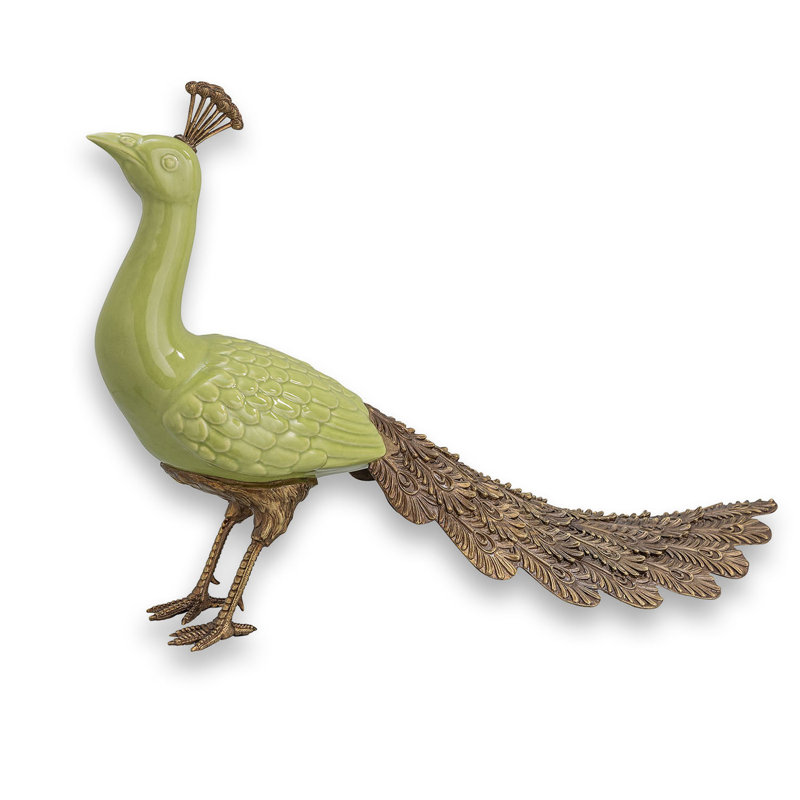 Peacock Sculpture, Green