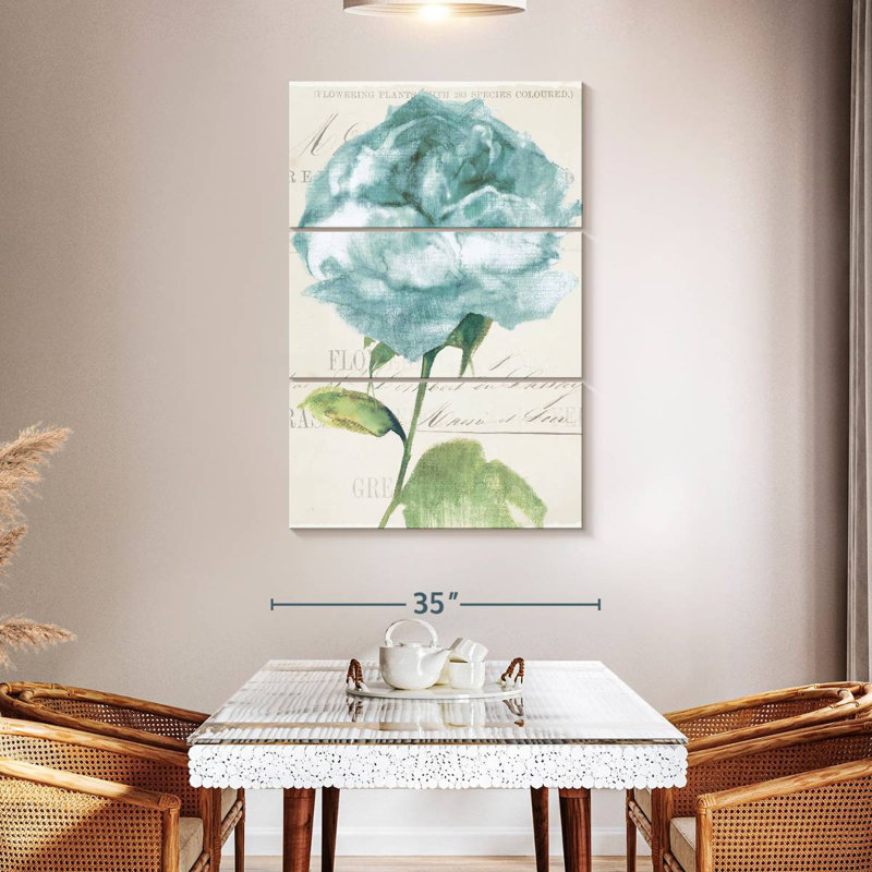 Harnek antique floral II bleu rétro, H 32 po x l 20 po