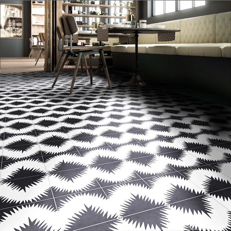 Bettana 8" x 8" Cement Patterned Wall & Floor Tile