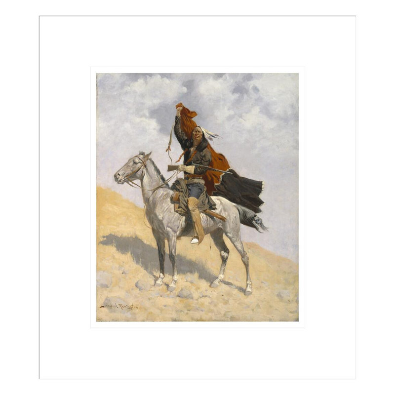Le signal de couverture par Frederic Remington - impression giclée sur cadre, H 15,58 po x l 13,75 po
