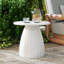 Table d'appoint ronde pour le patio, table d'appoint pour l'extérieur en acier et métal, table de bout décorative pour le patio-1964222695