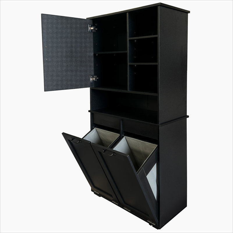 Armoire de buanderie autoportante avec portes et tablette