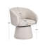 Stoehrs 24.8" Wide Modern Cream Fabric Dining Chair