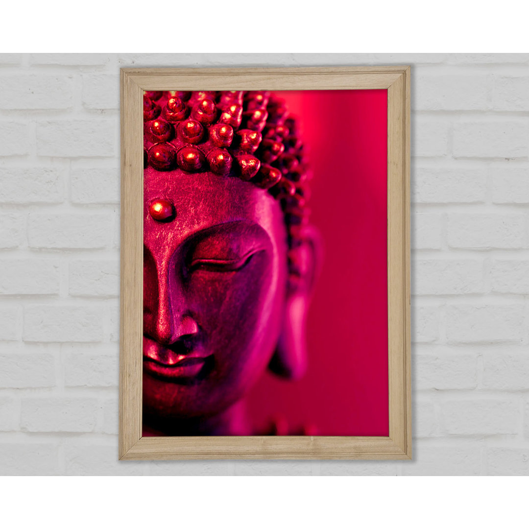 Buddha Face Pink - Einzelner Bilderrahmen Kunstdrucke