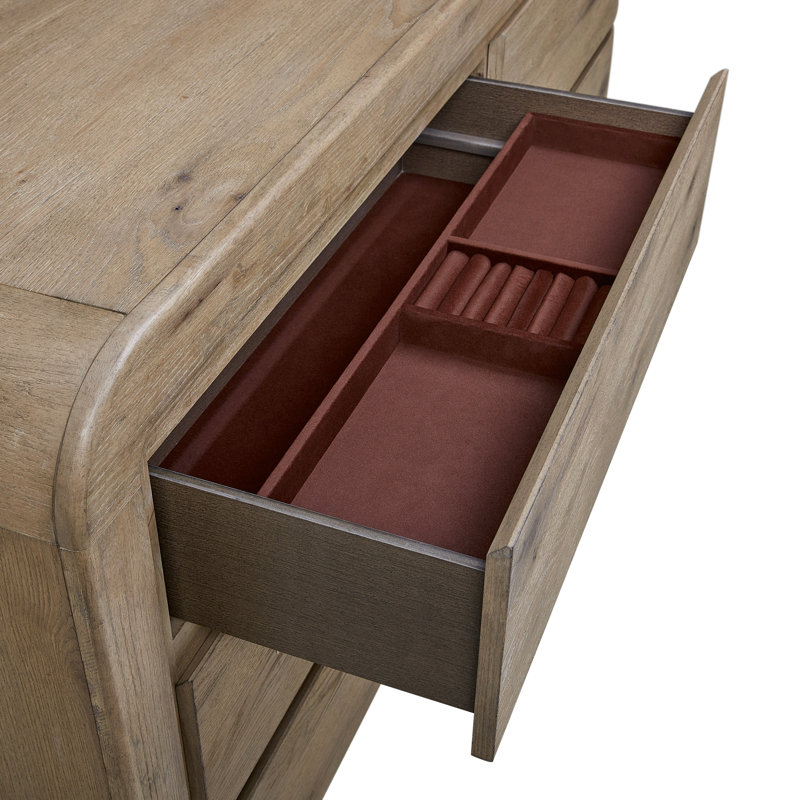 Commode courbée en chêne noueux anglais