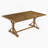 6-Piece Farmhouse Dining Table Set with 72" Wood Rectangular Table and Bench