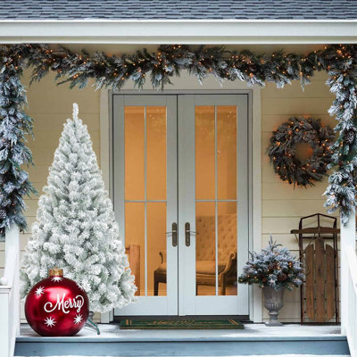 Artificial Snow Flocked Christmas Tree