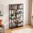 Suva Bookshelves And Bookcases 6-shelf Etagere Bookcase, Industrial Open Display Shelves Geometric Bookcase With Sturdy Metal Frame-682289968