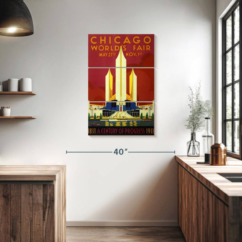 Lilie Chicago, exposition universelle de 1933, H 38 po x l 24 po