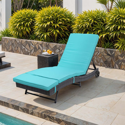 Outdoor Wicker Chaise Lounge by Winston Porter