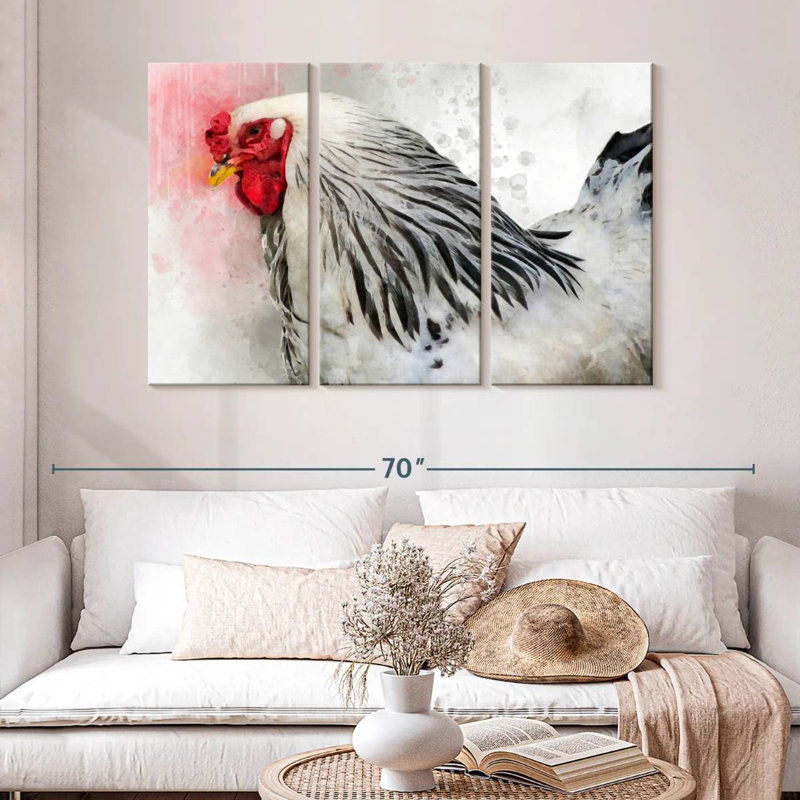 Brampt Brahma Rooster, 32" H x 50" W