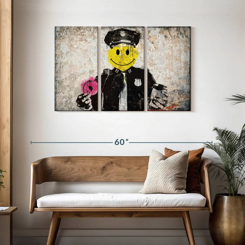 Khyia Smiley Cop Breakfast, 28" H x 45" W