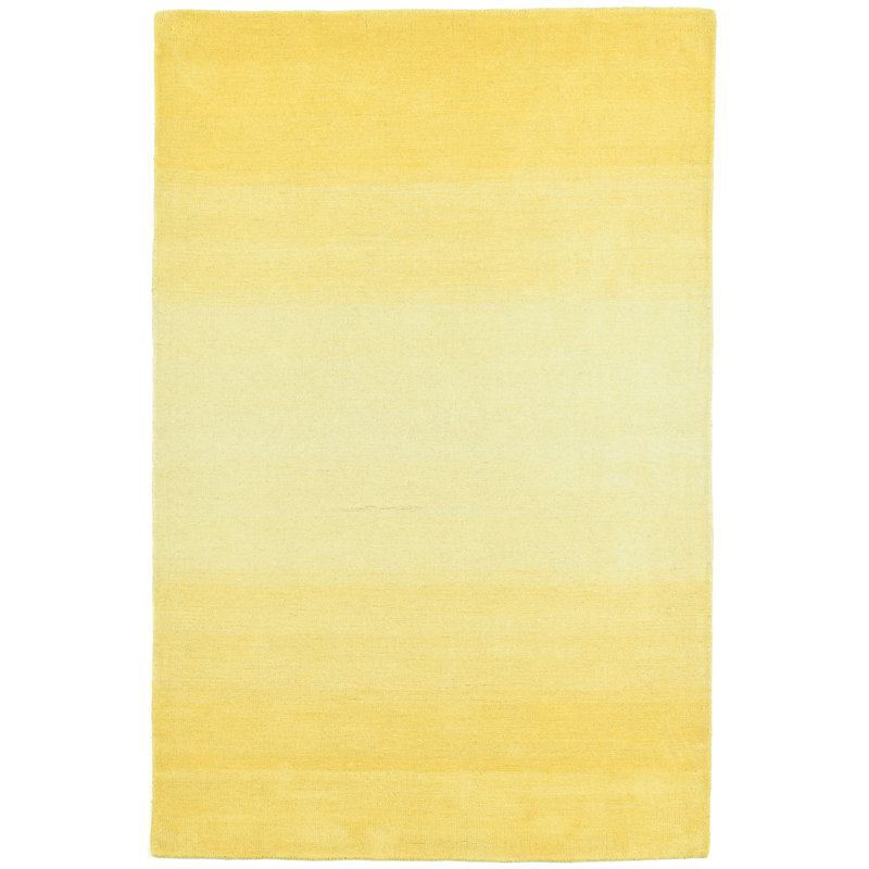 Hand-Loomed Wool Yellow Rug, Rectangle 160 x 230cm