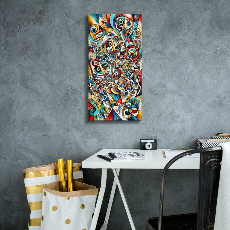 «Epic Graffiti», art abstrait 4 po par Rey Klimt, art mural sur toile, 12 po x 24 po