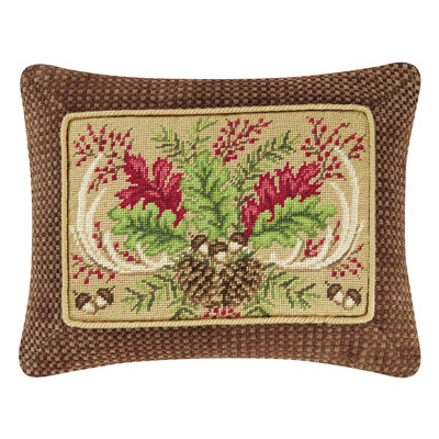 Alpine Lodge Needlepoint Pillow
