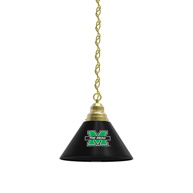 1 - Light Single Pendant, Brass, Marshall Thundering Herd