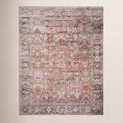 Portman Spice Orange Blue Oriental Rug