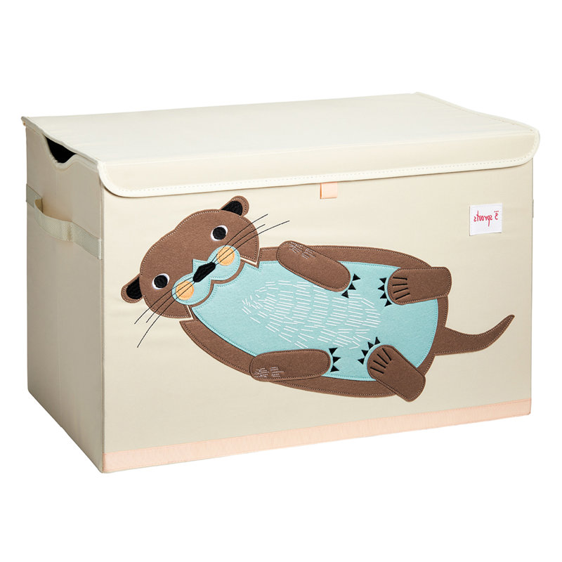 3 Sprouts  - Toy Chest Storage Box for Kids Playroom, Otter