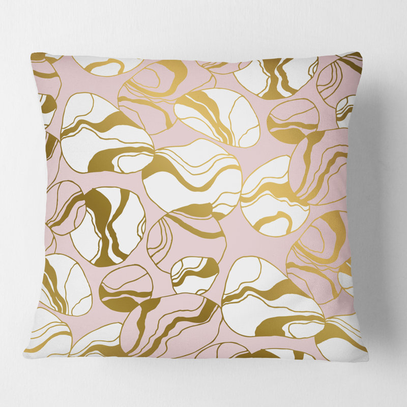 Coussin Golden Marble II - Mid-Century Modern, 16 po x 1 po