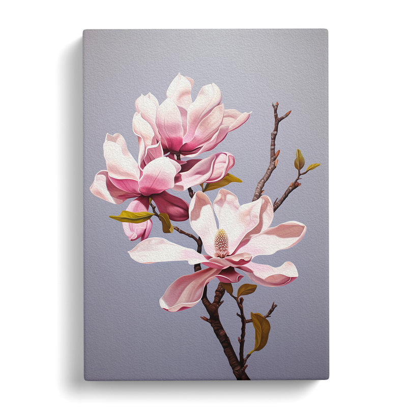 Magnolia Flower Modern Art - Wrapped Canvas, 50cm H x 35cm W x 3cm D