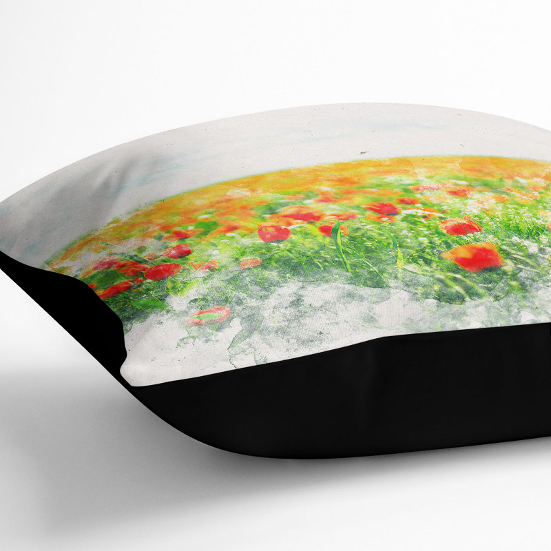 Square Cushion, 40cm H x 40cm W x 15cm D, Black