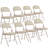 Chaises pliantes empilables rembourrées en cuir, chaises pliantes robustes en métal, rangement facile pour la maison, le bureau, la fête (ensemble de 8)-109615907