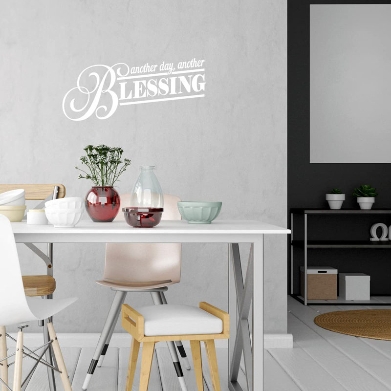 Adhésif décoratif citation inspirante, Blanc, H 22 po x l 50 po