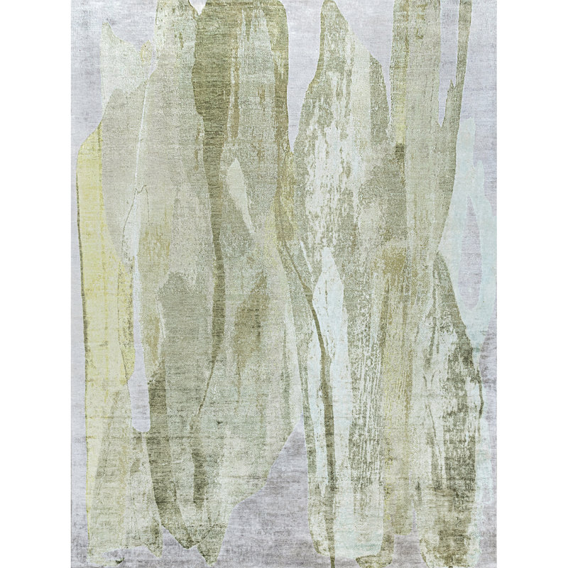 Hand Knotted Area Rug in Multi, Rectangle 5' x 8'