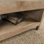 Table basse à plateau relevable, finition brune