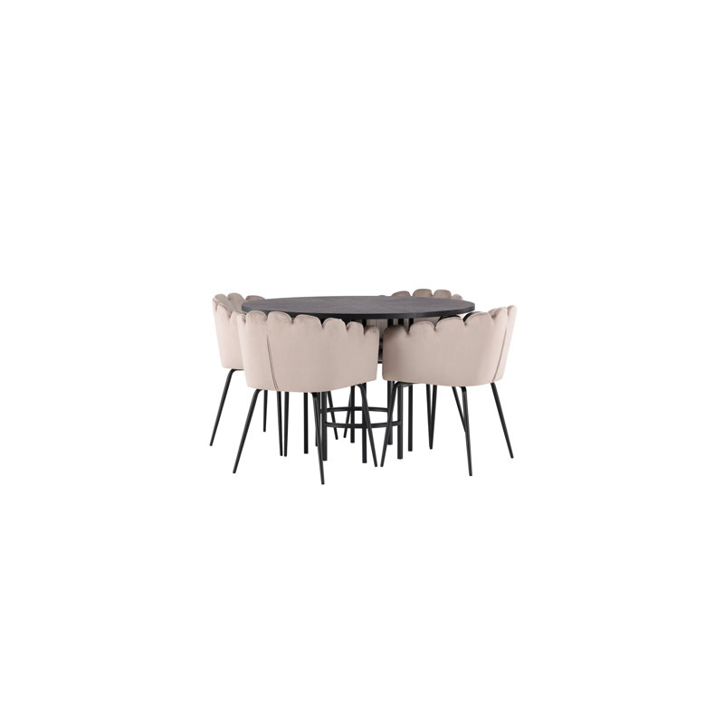 Adaline 4 - Person Dining Set, Black